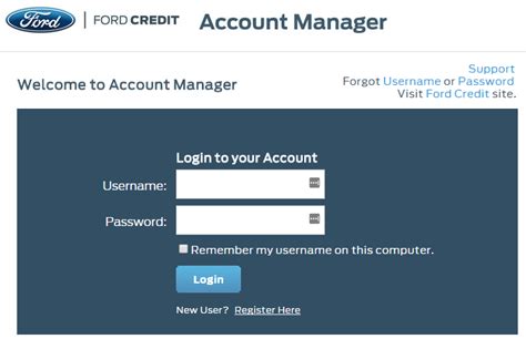 ford motor car payment login